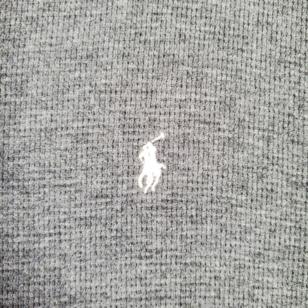 Polo Ralph Lauren Thermal Shirt Mens XL Gray Henley Waffle Knit Gorpcore *READ - Picture 3 of 8